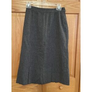 Pendleton 100% Virgin Wool Gray Womens‎ Size 14 Pencil Trumpet Pleated Skirt